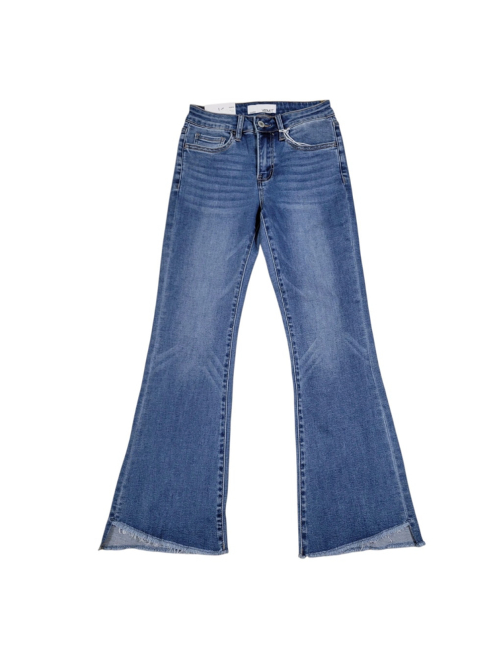 VERVET Alison Women's Mid-Rise Flare Blue Jeans Size 25 NWT Waist 25 Inseam 27